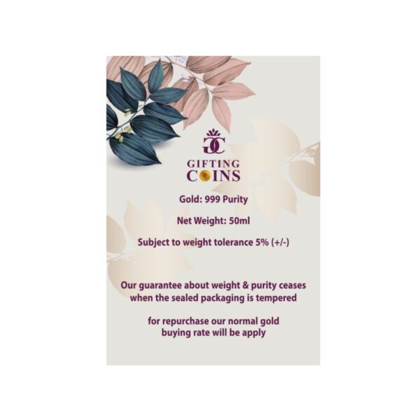 Ring Ceremony Gold Coin (50 ml)